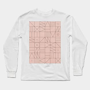 My Favorite Geometric Patterns No.2 - Pale Pink Long Sleeve T-Shirt